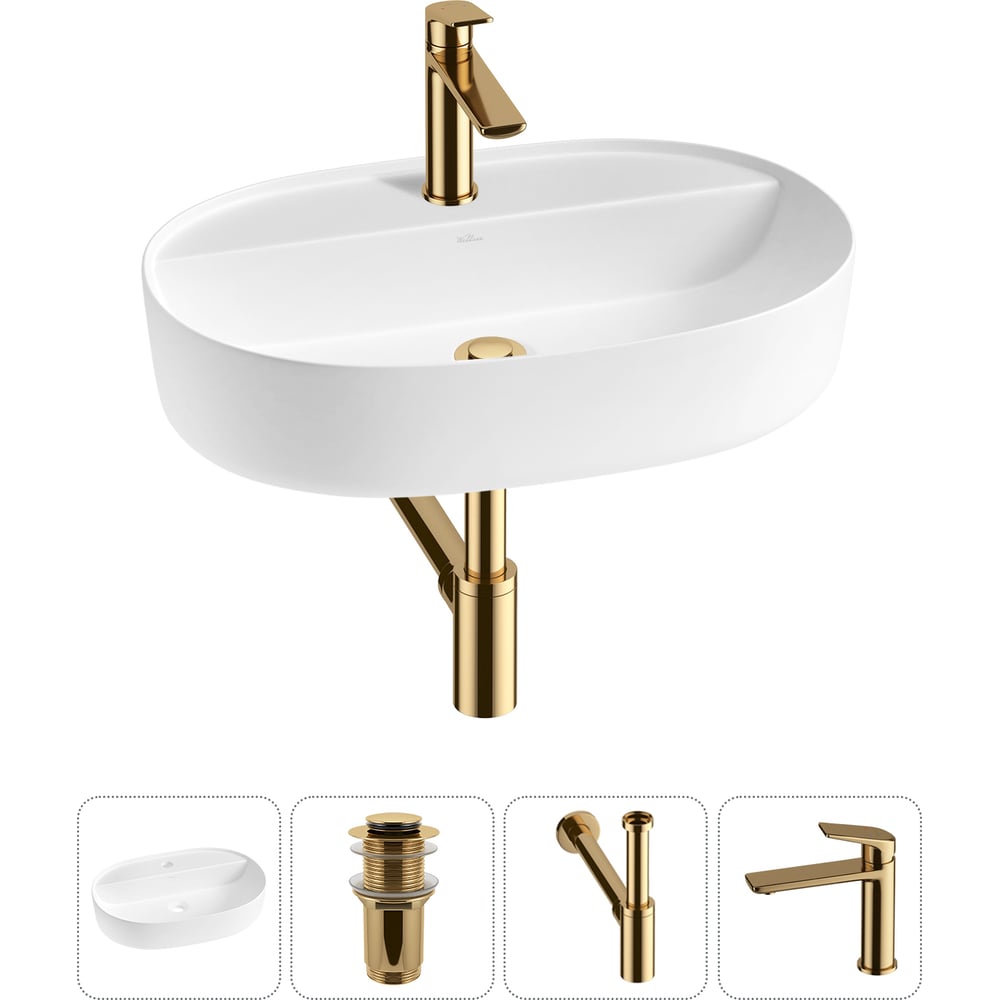 Изображение товара Накладная раковина для ванной площадью 600x410 мм Wellsee Chic Riviera