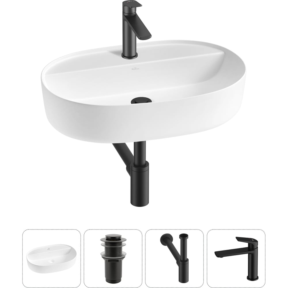 Изображение товара Накладная раковина для ванной комнаты Wellsee Chic Riviera 4 в 1