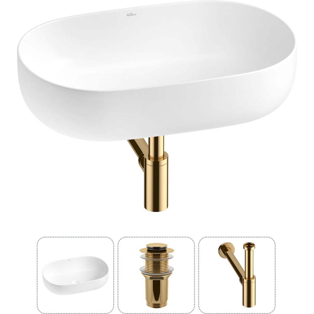 Изображение товара Накладная раковина Wellsee Chic Riviera 20214725R белая матовая