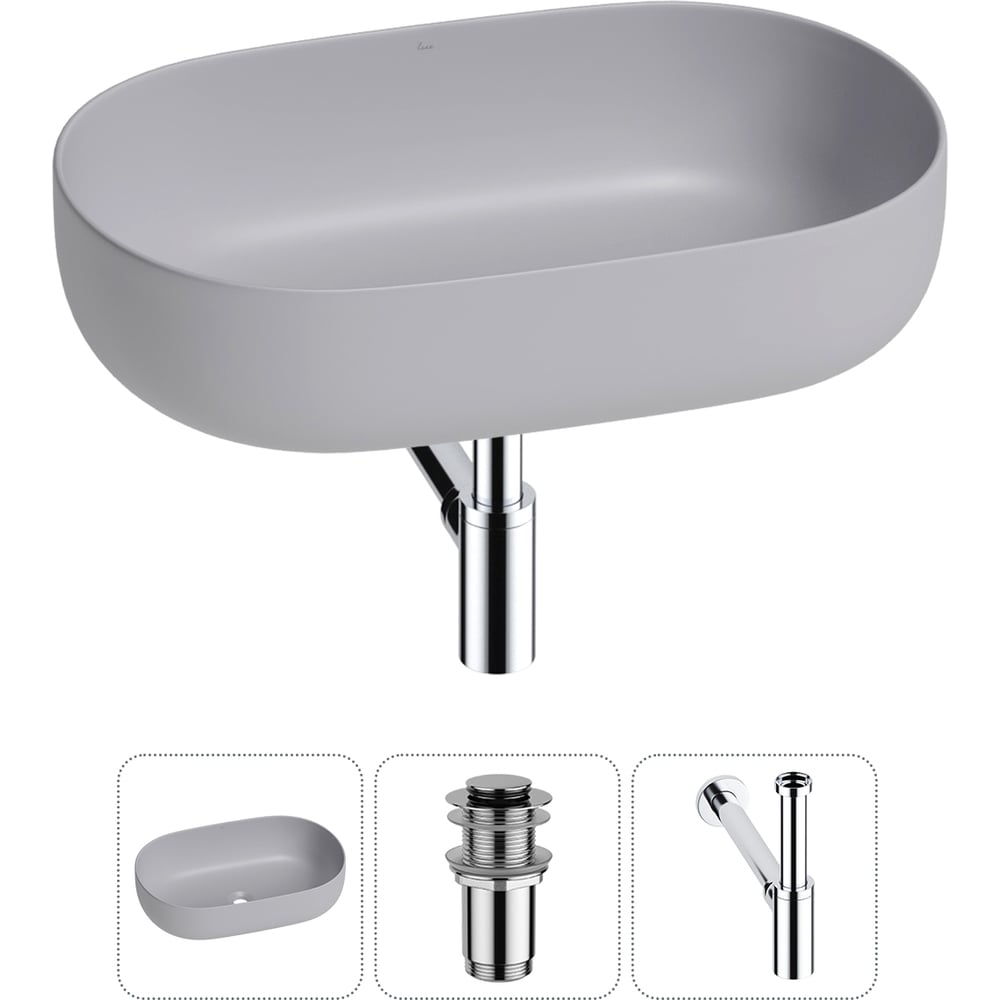 Изображение товара Накладная раковина для ванной комнаты Wellsee Chic Riviera в наборе 3 в 1 20214760R