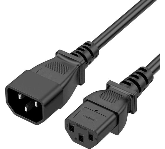 Изображение товара Кабель питания 5bites IEC-320-C13 UPS - IEC-320-C14 220V сечение 3x0.75мм2, 1.8м PC107-18A
