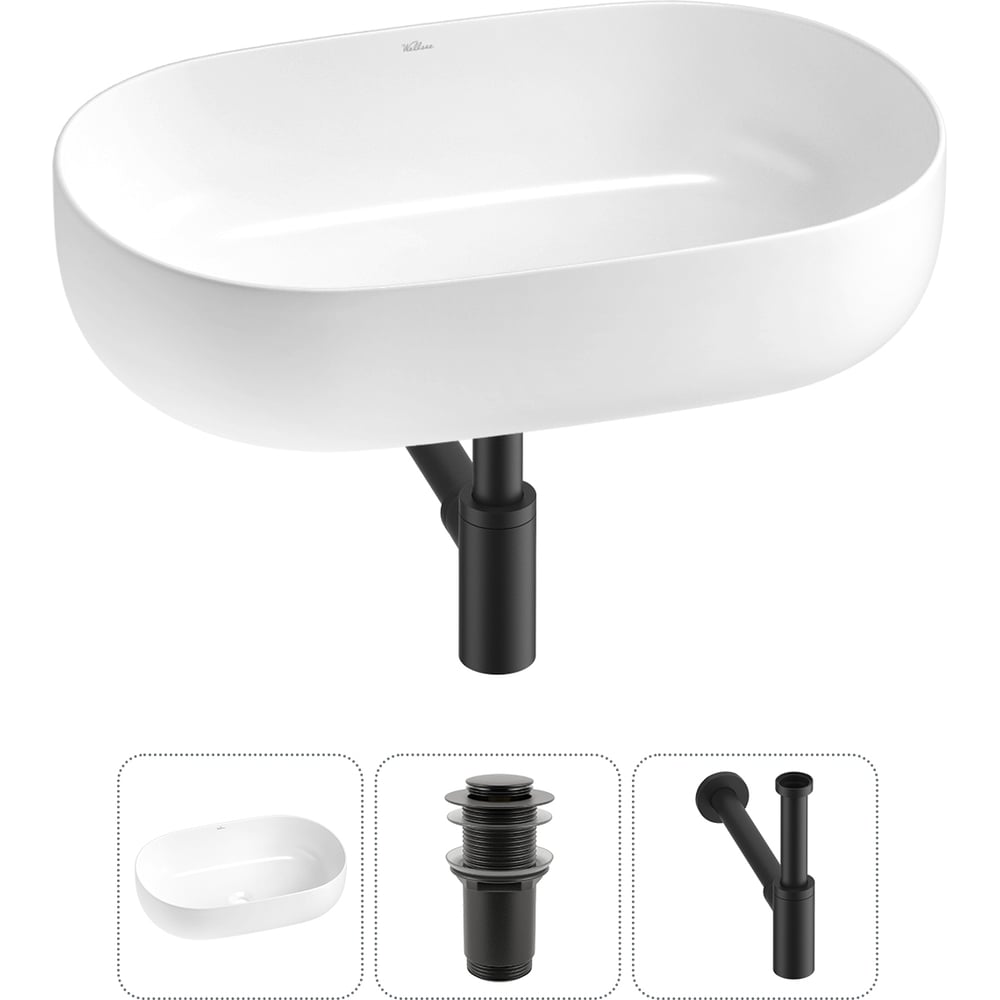 Изображение товара Накладная раковина Wellsee Chic Riviera 20214676R овальная белая