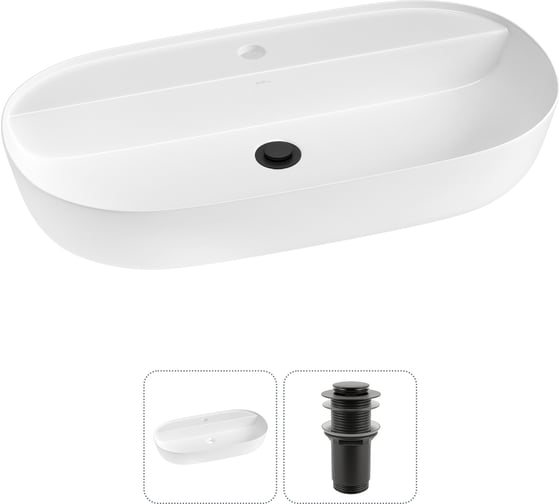 Изображение товара Накладная раковина для ванной комнаты Wellsee Chic Riviera в наборе 2 в 1 20214912R