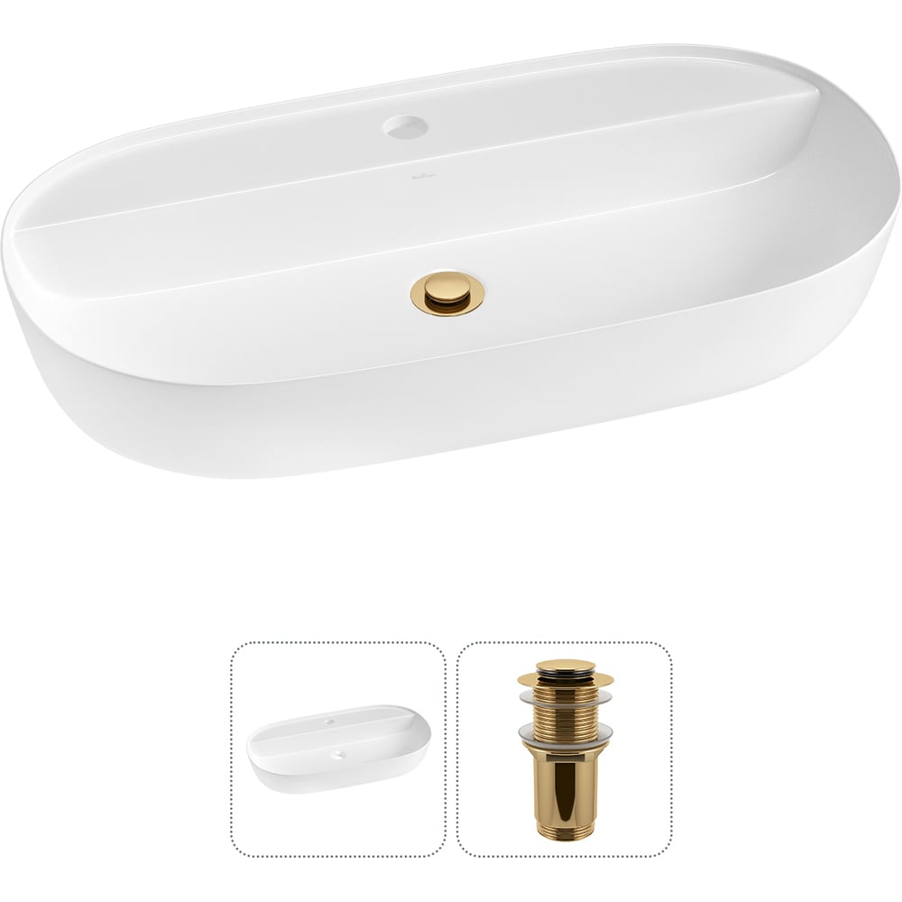 Изображение товара Накладная раковина для ванной комнаты Wellsee Chic Riviera 2 в 1