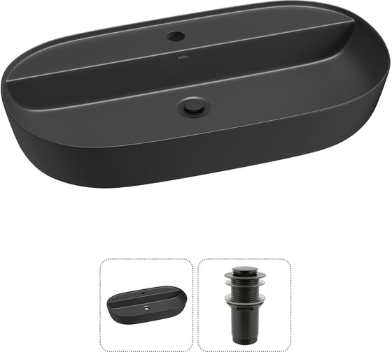 Изображение товара Накладная раковина для ванной комнаты Wellsee Chic Riviera в наборе 2 в 1 20214944R