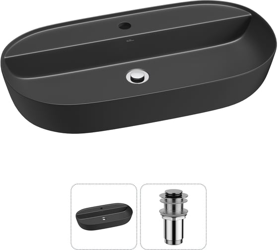 Изображение товара Накладная раковина для ванной комнаты Wellsee Chic Riviera в наборе 2 в 1 20214943R