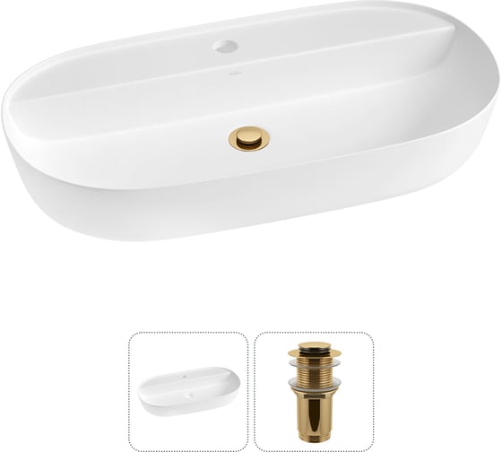 Изображение товара Накладная раковина для ванной комнаты Wellsee Chic Riviera в наборе 2 в 1 20214929R