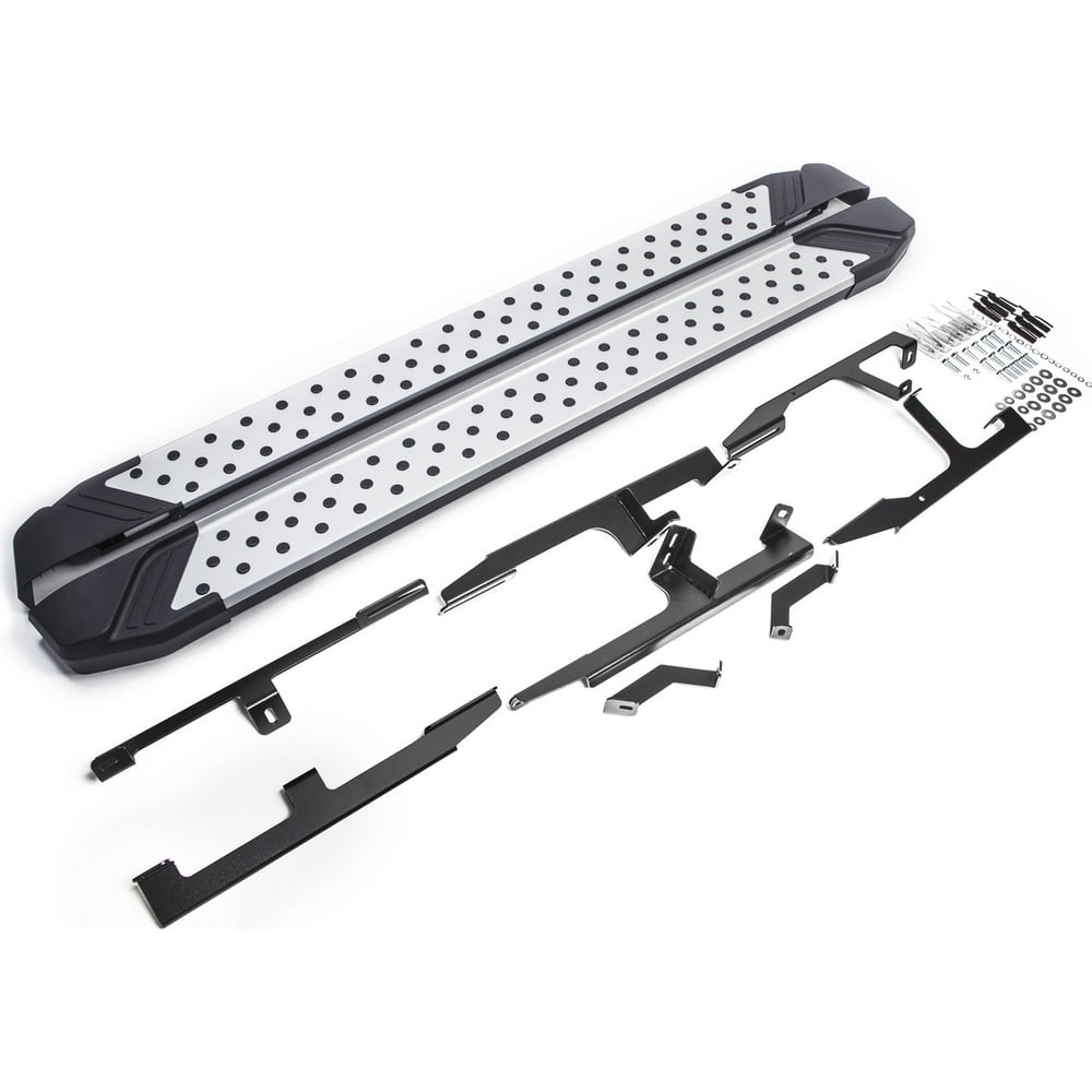 Изображение товара Пороги на автомобиль Rival Bmw-Style круг для Audi Q7 2015-2020 алюминий