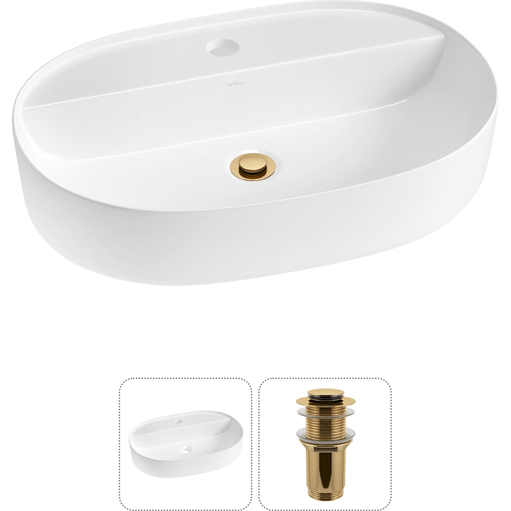 Изображение товара Накладная раковина Wellsee Chic Riviera 20214817R глянцевая белая