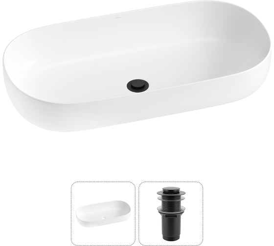 Изображение товара Накладная раковина для ванной комнаты Wellsee Chic Riviera в наборе 2 в 1 20214784R