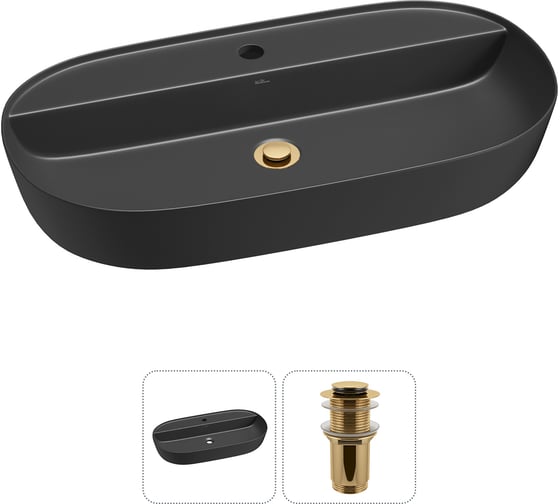 Изображение товара Накладная раковина для ванной комнаты Wellsee Chic Riviera в наборе 2 в 1 20214945R