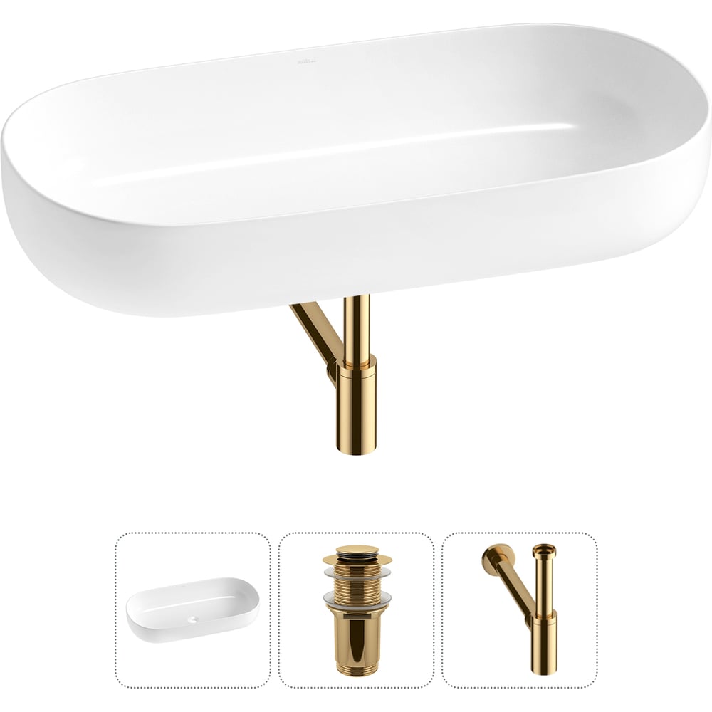 Изображение товара Накладная раковина Wellsee Chic Riviera 20214773R 3 в 1