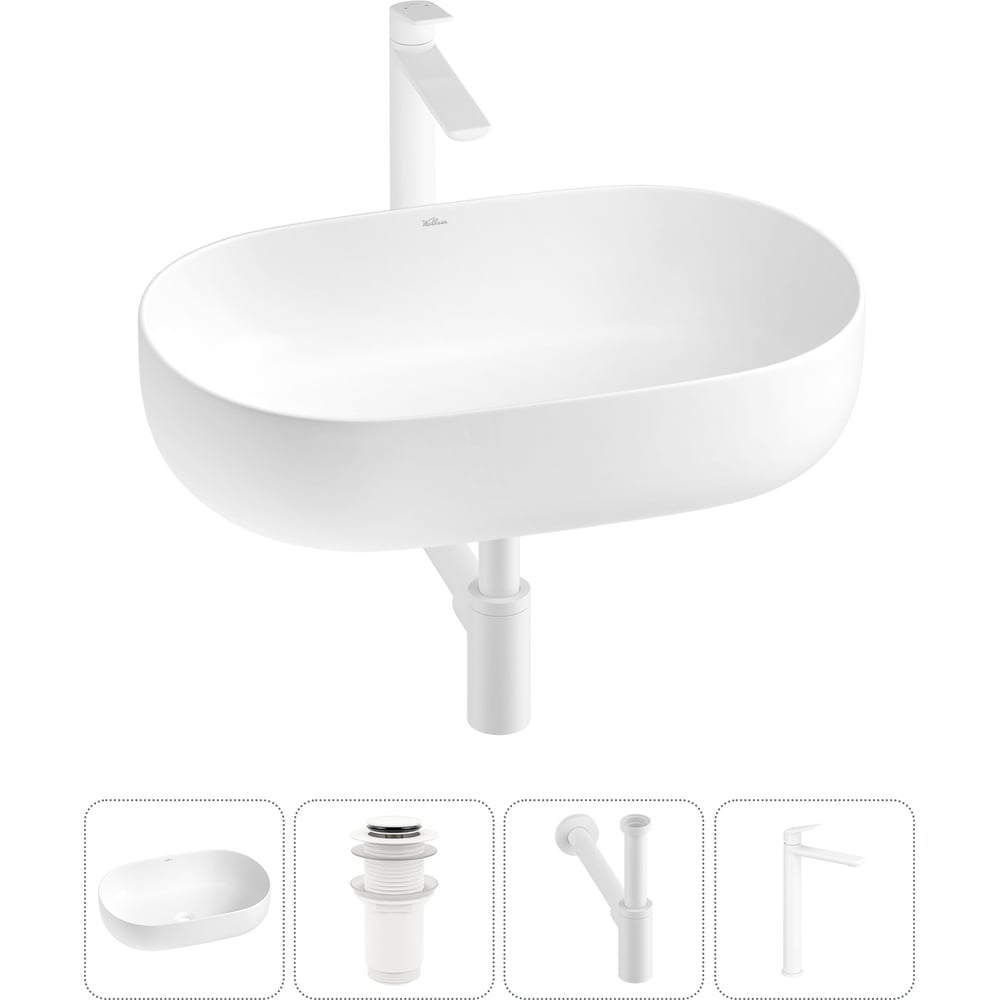 Изображение товара Накладная раковина для ванной комнаты Wellsee Chic Riviera 4 в 1