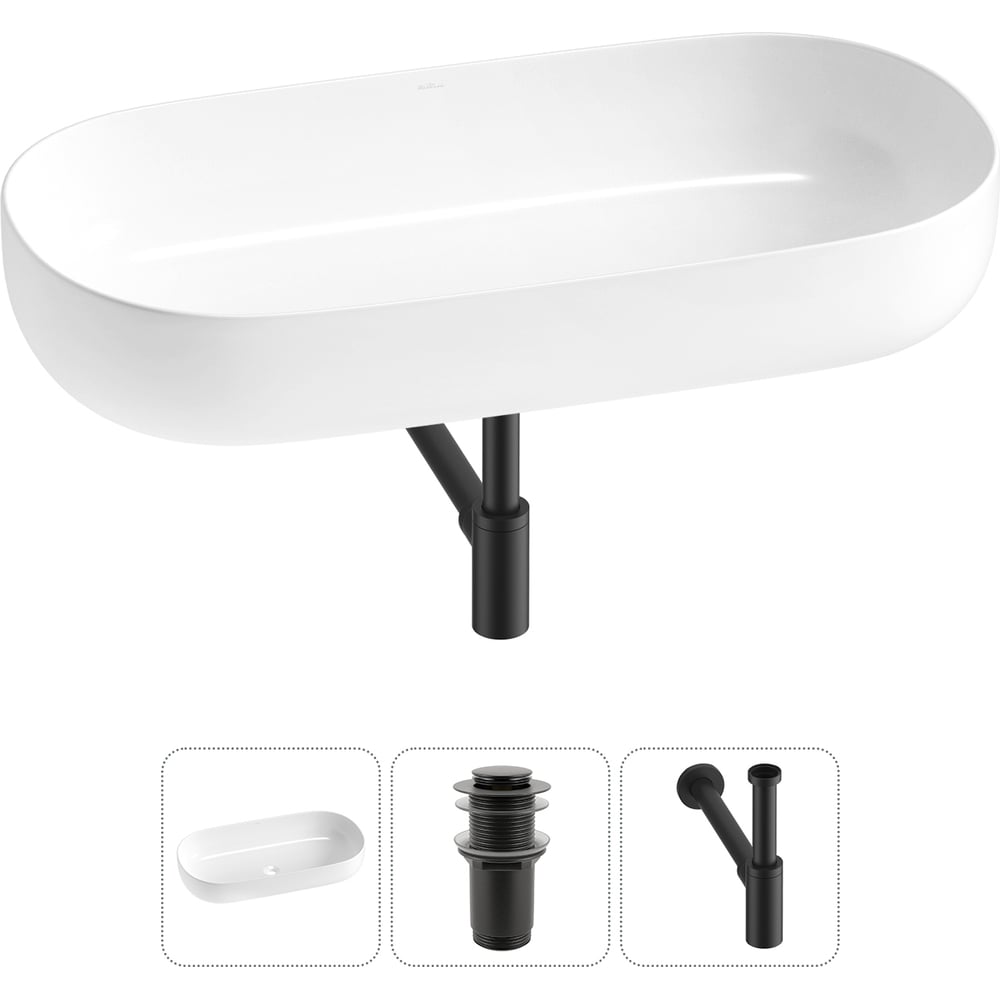 Изображение товара Накладная раковина для ванной комнаты Wellsee Chic Riviera 20214772R белая