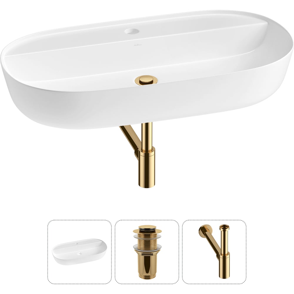 Изображение товара Накладная раковина для ванной комнаты Wellsee Chic Riviera 1 чаша белая