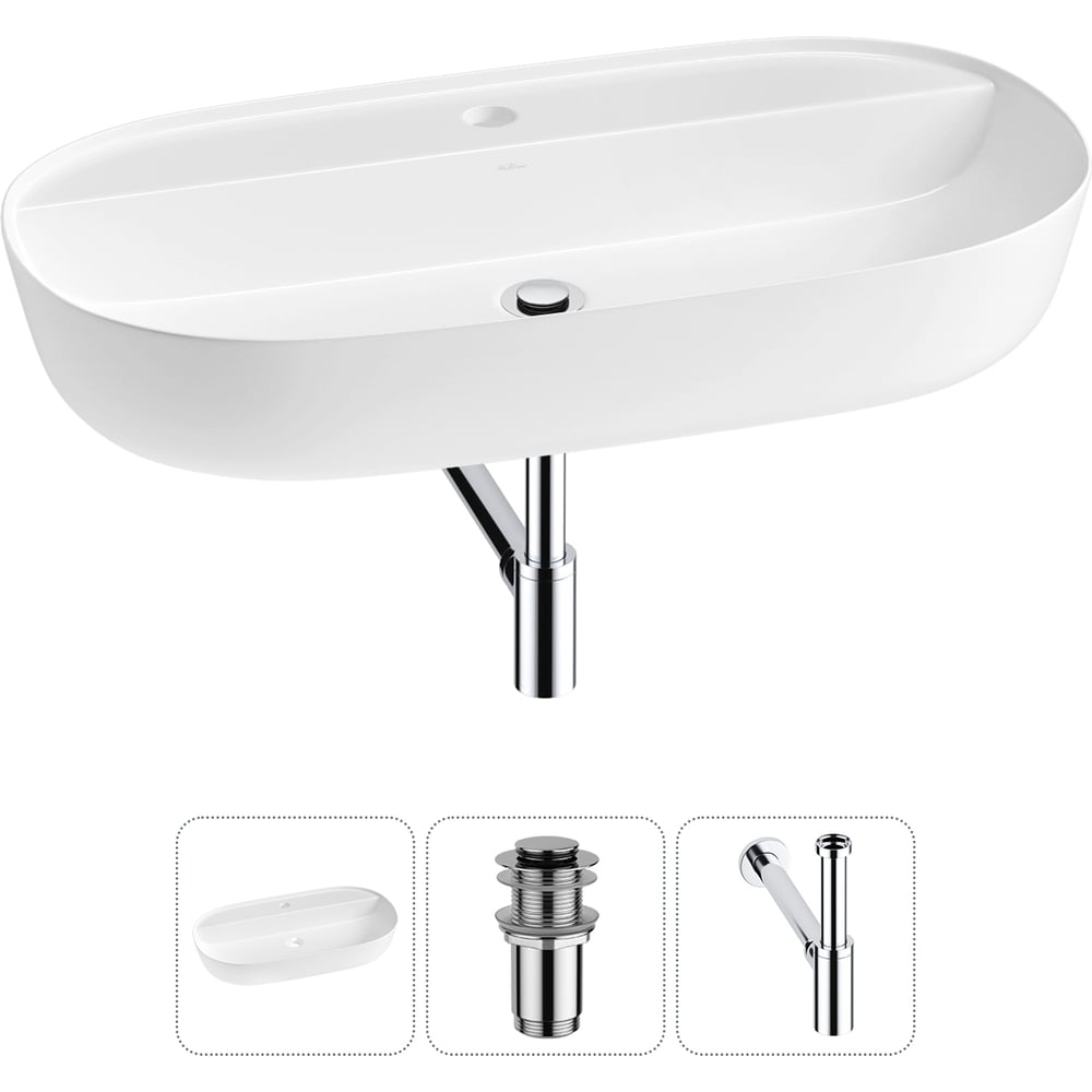 Изображение товара Накладная раковина Wellsee Chic Riviera 800x400 мм Изображение товара Накладная раковина Wellsee Chic Riviera 800x400 мм