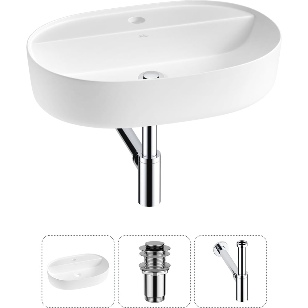 Изображение товара Накладная раковина для ванной Wellsee Chic Riviera 20214851R белый матовый санфарфор