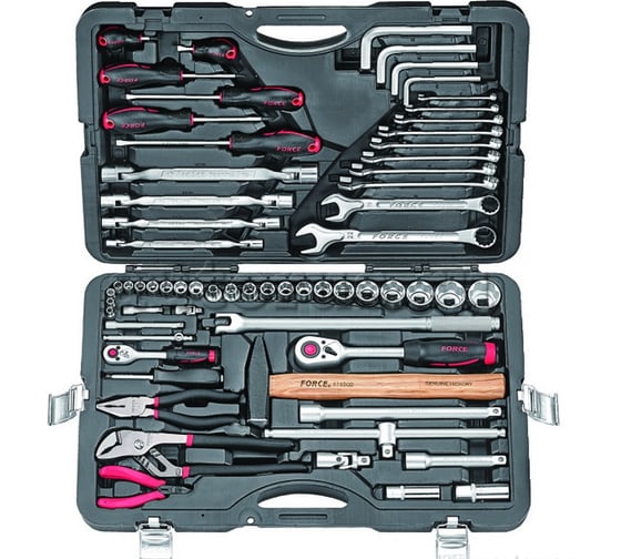 Изображение товара Набор инструментов FORCE с 6-ти гранными головками 65пр. 4653-5