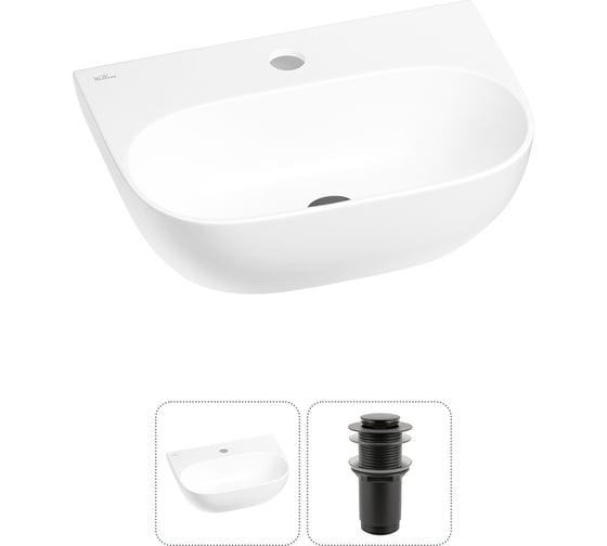 Изображение товара Мини-раковина для ванной комнаты или туалета Wellsee WC Area в наборе 2 в 1 20212186R