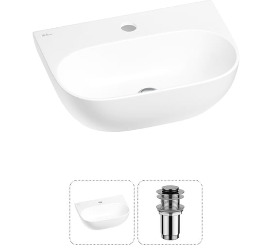 Изображение товара Мини-раковина для ванной комнаты или туалета Wellsee WC Area в наборе 2 в 1 20212185R
