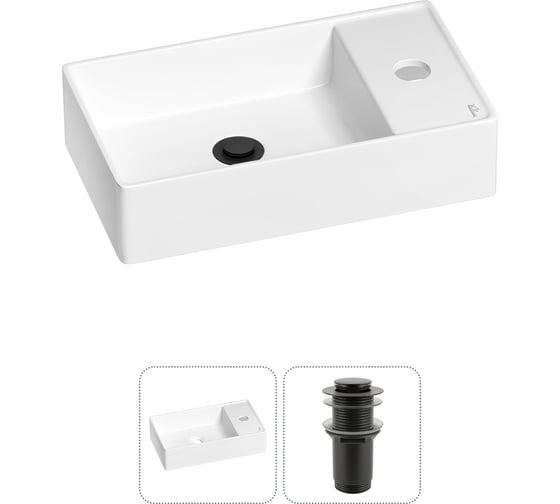 Изображение товара Мини-раковина для ванной комнаты или туалета Wellsee WC Area в наборе 2 в 1 20213611R