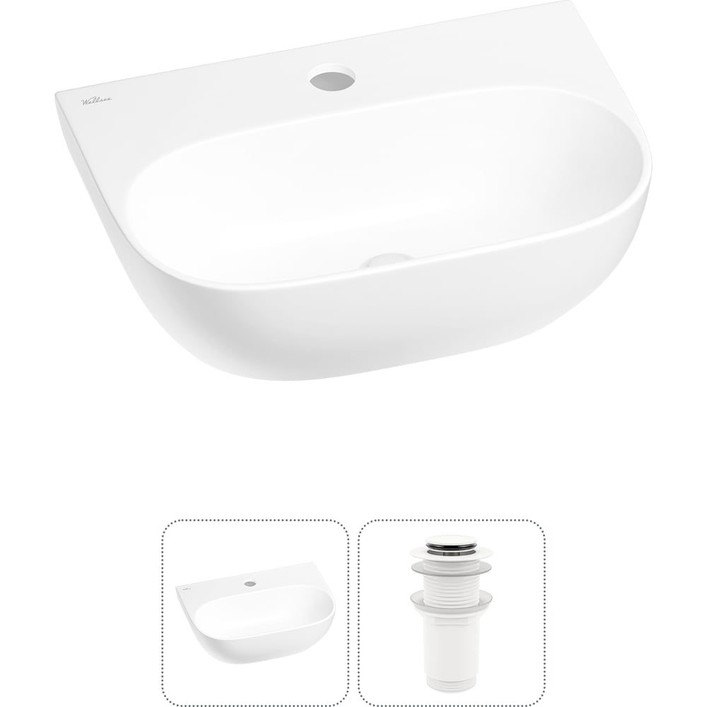 Изображение товара Мини-раковина для ванной комнаты и туалета Wellsee WC Area 2 в 1 глянцевый белый