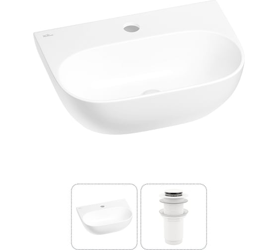 Изображение товара Мини-раковина для ванной комнаты или туалета Wellsee WC Area в наборе 2 в 1 20212188R