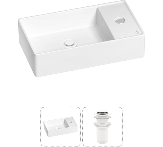 Изображение товара Мини-раковина для ванной комнаты или туалета Wellsee WC Area в наборе 2 в 1 20213613R