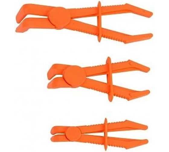 Изображение товара Набор зажимов шлангов, клещи Г-образные FORCE 3пр. 903G18