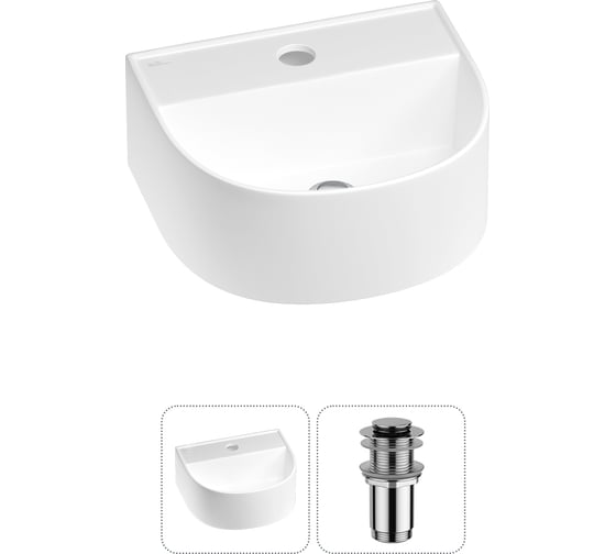 Изображение товара Мини-раковина для ванной комнаты или туалета Wellsee WC Area в наборе 2 в 1 20212109R