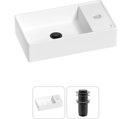 Изображение товара Мини-раковина для ванной комнаты или туалета Wellsee WC Area в наборе 2 в 1 20213627R