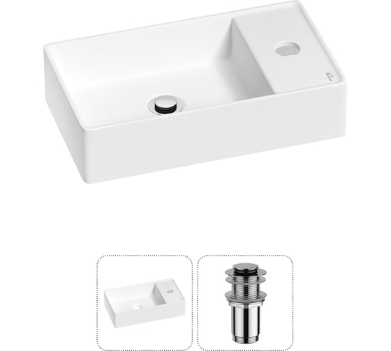 Изображение товара Мини-раковина для ванной комнаты или туалета Wellsee WC Area в наборе 2 в 1 20213626R