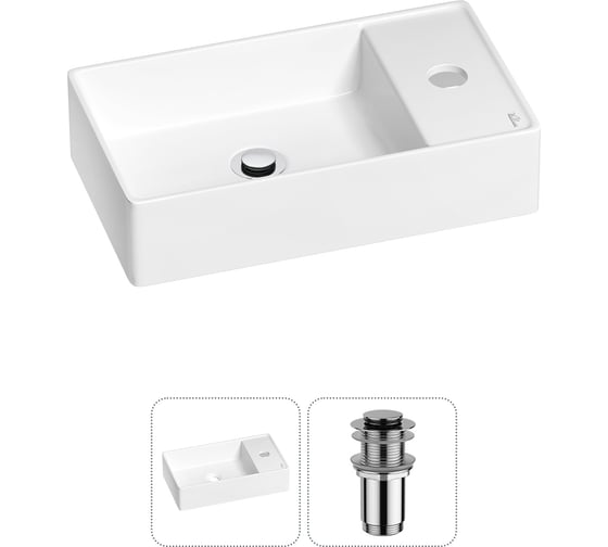 Изображение товара Мини-раковина для ванной комнаты или туалета Wellsee WC Area в наборе 2 в 1 20213610R