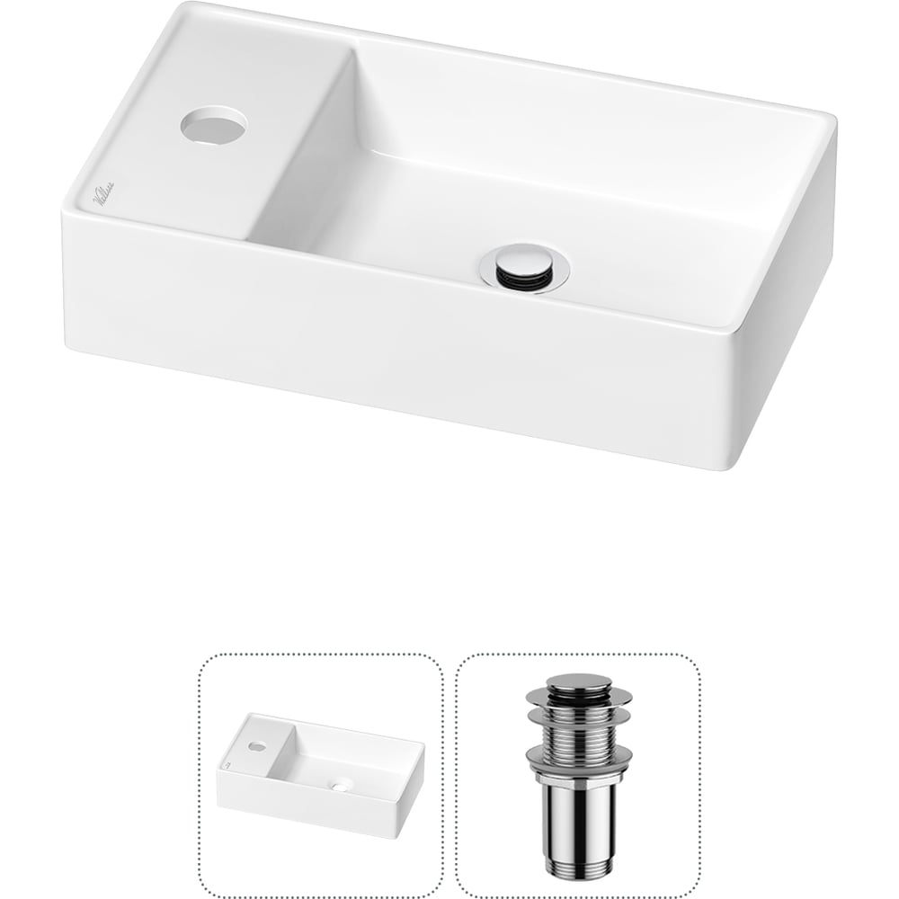 Изображение товара Мини-раковина для ванной комнаты или туалета Wellsee WC Area 2 в 1