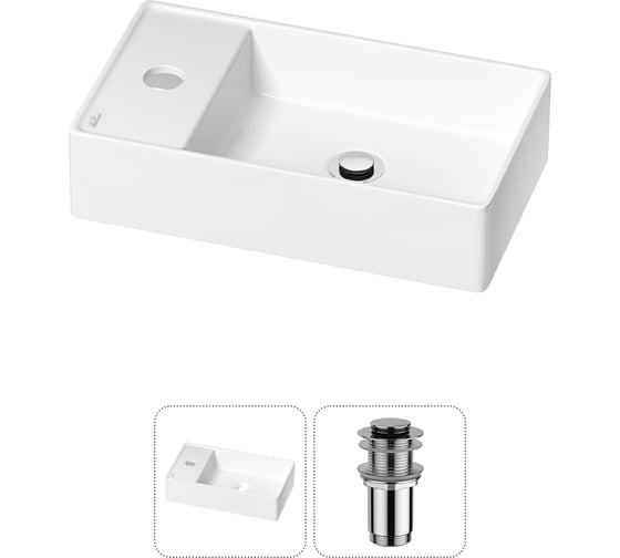 Изображение товара Мини-раковина для ванной комнаты или туалета Wellsee WC Area в наборе 2 в 1 20213794R