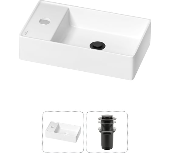 Изображение товара Мини-раковина для ванной комнаты или туалета Wellsee WC Area в наборе 2 в 1 20213795R