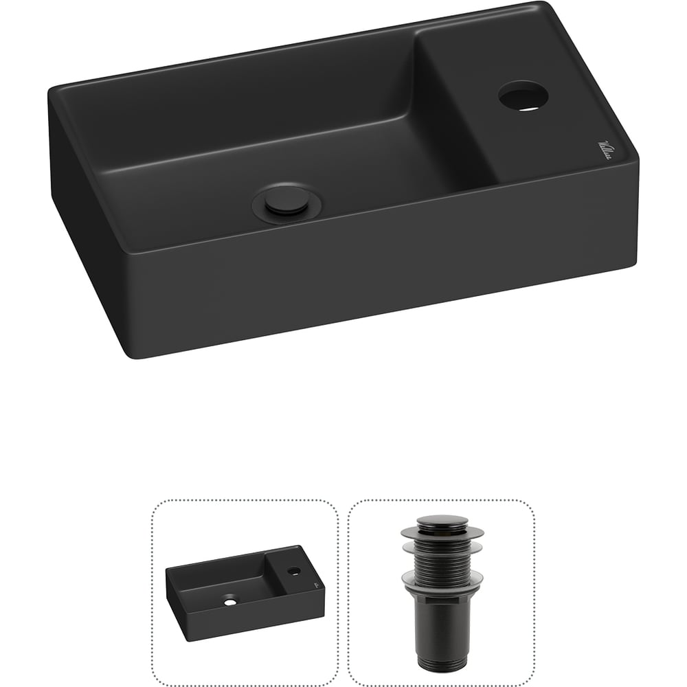 Изображение товара Мини-раковина для ванной комнаты Wellsee WC Area 20213739R черная