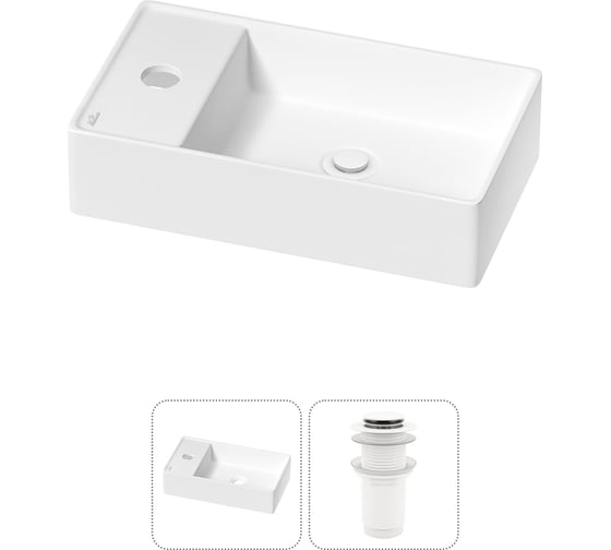Изображение товара Мини-раковина для ванной комнаты или туалета Wellsee WC Area в наборе 2 в 1 20213813R