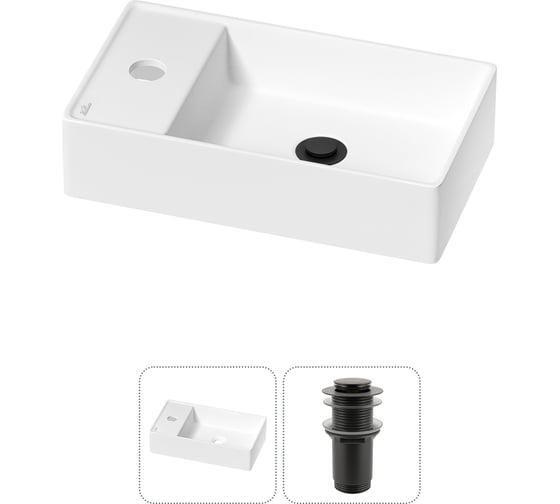 Изображение товара Мини-раковина для ванной комнаты или туалета Wellsee WC Area в наборе 2 в 1 20213811R