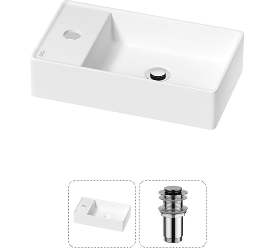 Изображение товара Мини-раковина для ванной комнаты или туалета Wellsee WC Area в наборе 2 в 1 20213810R