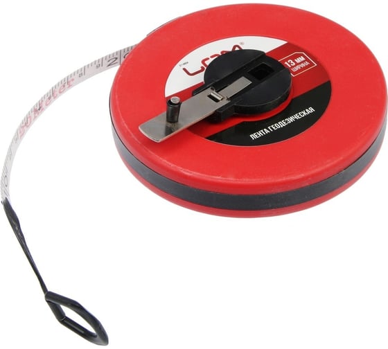 Изображение товара Мерная геодезическая лента LOM фибергласовая, закрытый корпус, 20 м х 13 мм 3714804