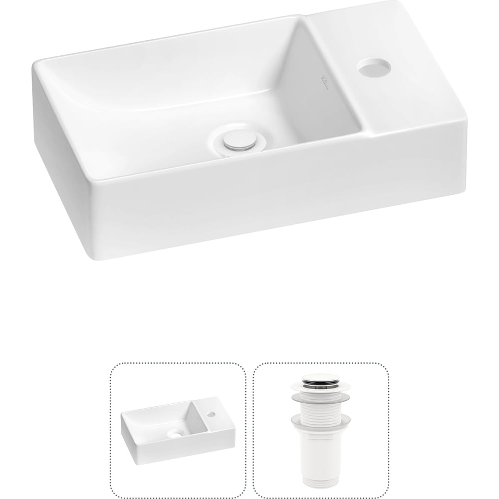 Изображение товара Мини-раковина для ванной комнаты или туалета Wellsee WC Area 2 в 1