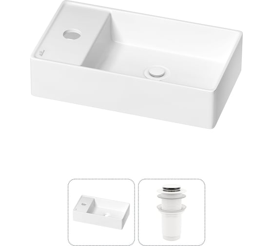 Изображение товара Мини-раковина для ванной комнаты или туалета Wellsee WC Area в наборе 2 в 1 20213797R