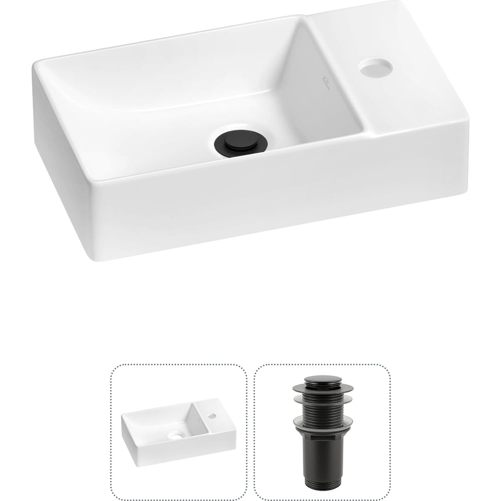 Изображение товара Мини-раковина для ванной комнаты или туалета Wellsee WC Area 2 в 1 белая