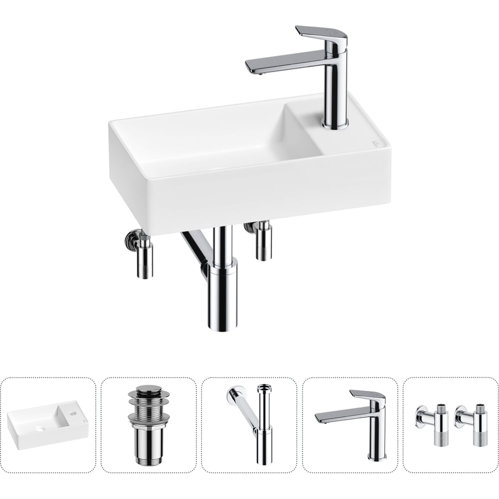 Изображение товара Мини-раковина Wellsee WC Area 5 в 1 для ванной комнаты