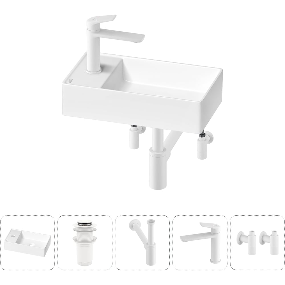 Изображение товара Мини-раковина для ванной комнаты или туалета Wellsee WC Area 5 в 1