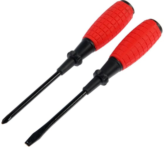 Изображение товара Набор отверток LOM обрезиненные рукоятки, PH2 и SL6 х 100 мм, 2 шт. 5295975