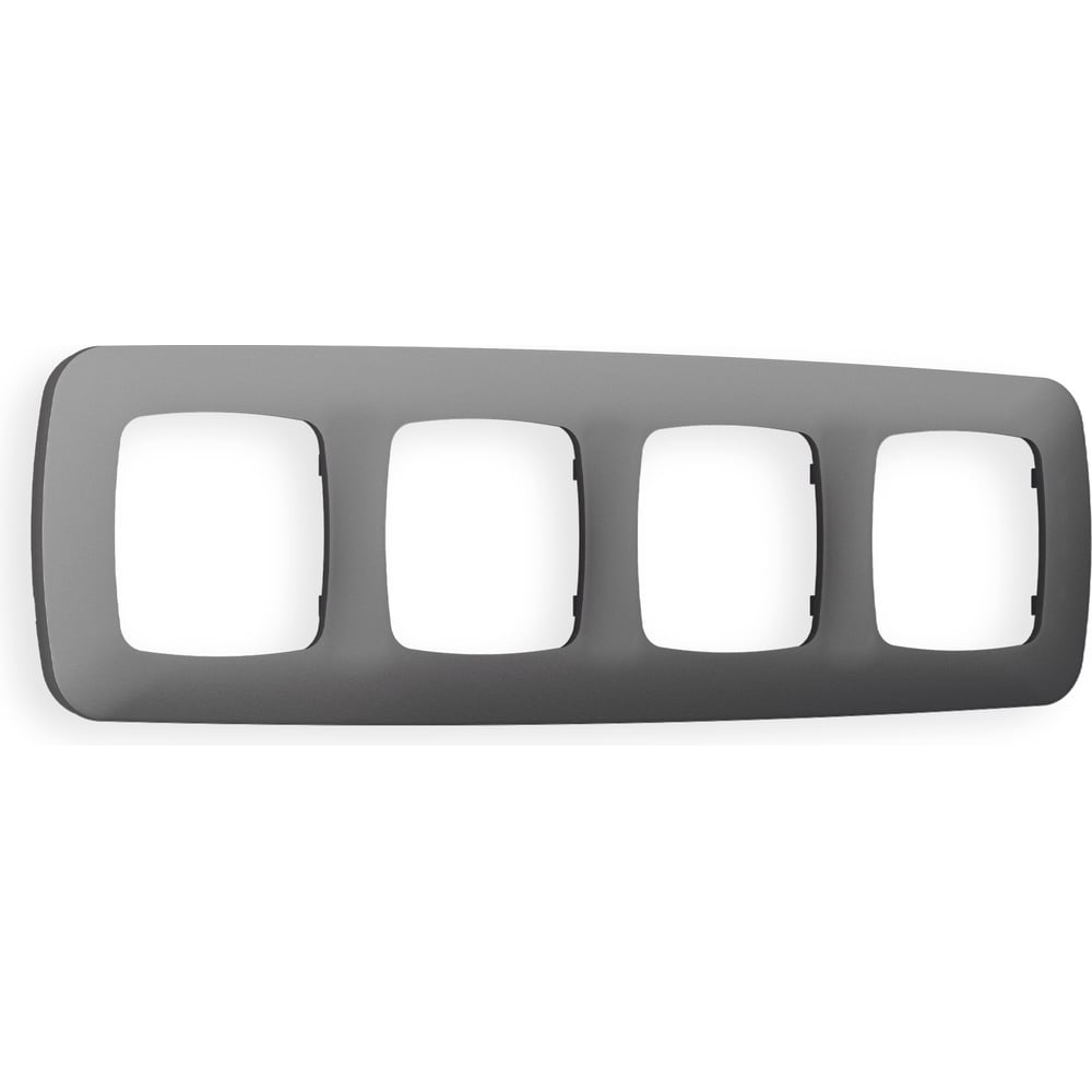 Изображение товара Рамка на 4 поста Ambrella VOLT OMEGA Ecta IP20 из термопласта серого цвета