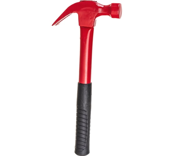 Изображение товара Молоток-гвоздодер LOM металлическая обрезиненная рукоятка, 450 г 2679410