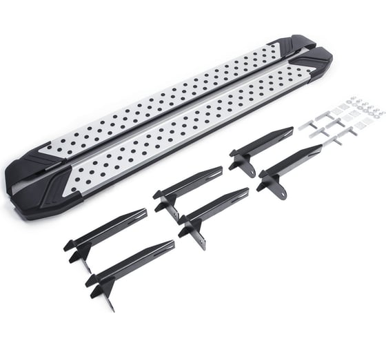 Изображение товара Пороги на автомобиль Rival Bmw-Style круг для Volkswagen Amarok 2010-2016 г.в., 193 см, 2 шт., алюминий D193AL.5803.1